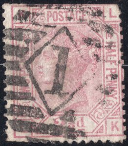 1876 Great Britain 2 1/2p claret SC67