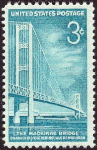 United States 1109 - Mint-NH - 3c Mackinac Bridge (1958)