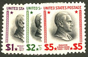 U.S. #832-834 MINT OG LH 