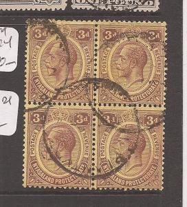 Nyasaland SG 90a block of 4 VFU (5avg)