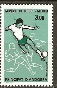 Andorra (French) 346 Mi 371 MNH World Cup 1986 SCV $2.00