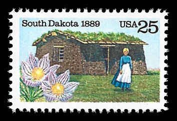 PCBstamps   US #2416 25c South Dakota Statehood Cent., MNH, (11)