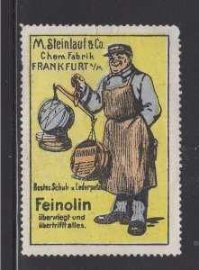 German Advertising Stamp - Feinolin Shoe & Leather Polish