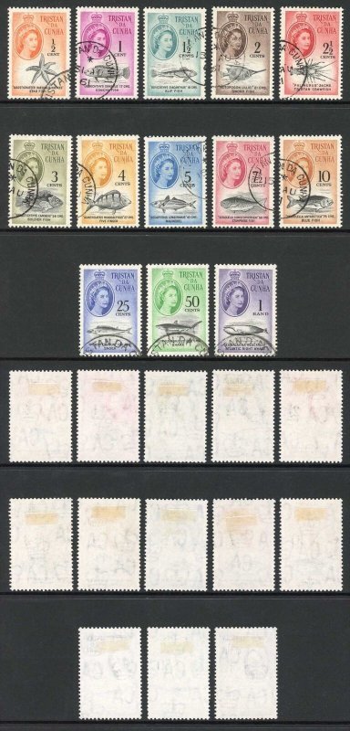 Tristan Da Cunha SG42/54 QEII 1961 Set of 13 Used
