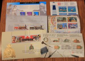 CANADA 6 DIFFERENT MINT NEVER HINGED SOUVENIR SHEETS