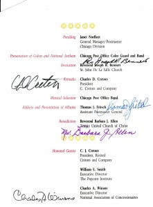 Signed USPS FDC Ceremony Program #2261 C1 Popcorn Wagon 16.7c Bulk Rate 1988