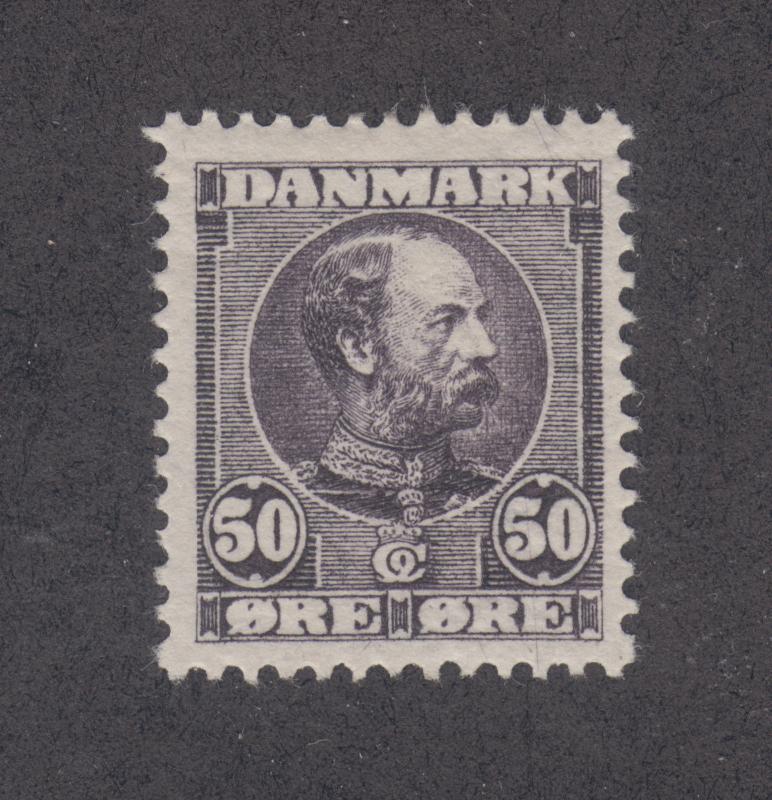 Denmark Sc 68 MLH. 1905 50o dull violet King Christian X, Key Value to Set, VF