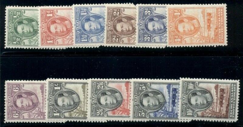 BECHUANALAND PROT. #124-36, Complete set, og, LH, VF, Scott $69.45