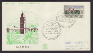 Morocco 38 Marrakech 1960 Typed FDC