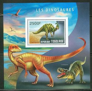 TOGO 2014 FAUNA DINOSAURS SOUVENIR SHEET