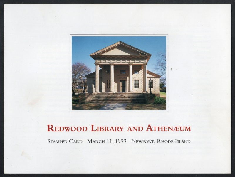 SC# UX303 - Redwood Library Postal Card Autographed - FDC - Program