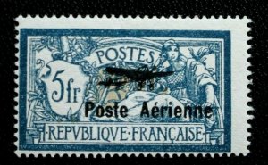 FRANCE #C2 MH 2nd Air Mail Mint Hinged 1927 2fr Orange & Blue Clean