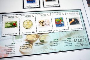 COLOR PRINTED NEW ZEALAND 2005-2010 STAMP ALBUM PAGES (80 illustrated pages)