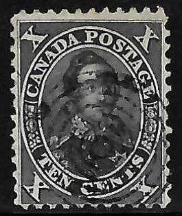 Canada #16 Used Black Brown -- Select Choice No Faults --