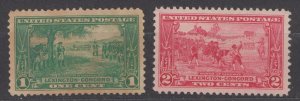 U.S. Scott #617-618 Used 1925 Lexington-Concord