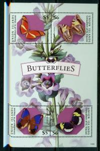 UNION ISLAND 2019 BUTTERFLIES SHEET  MINT NH