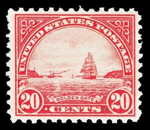 Scott 698 1931 20c Golden Gate Rotary Press Issue Mint VF OG LH Cat $7.75