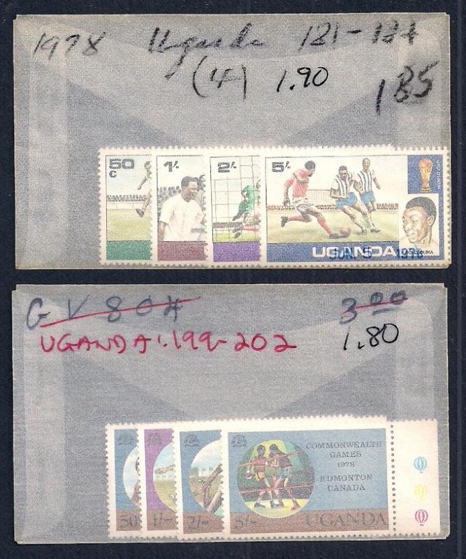 UGANDA (35) All Diff Complete Sets ALL Mint Never Hinged