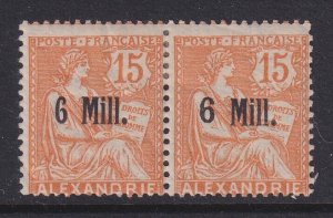 Alexandria (French Offices), Scott 36-36a (Yvert 40aa), MHR, signed Roumet