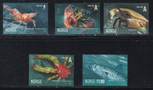 Norway # 1510-1515, Marine Life, Used. 1/2 Cat.