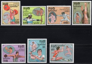 Cambodia 1987 MNH Stamps Scott 760-766 Sport Olympic Games Athletics