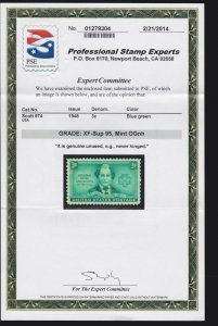 US 974 3c founder of the Girl Scouts w/PSE Cert 95 XF-S OG NH SMQ $27 