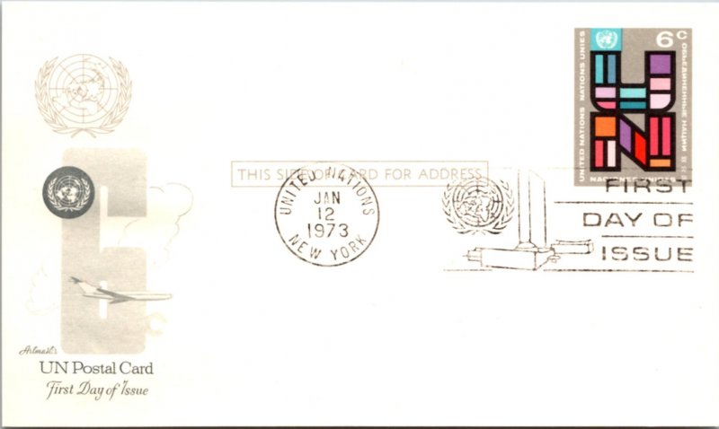 United Nations, New York, Government Postal Card, Worldwide First Day Cover