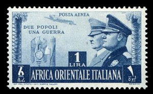 Italian Colonies, Italian East Africa #C18 (Sass. PA20) Cat€120, 1941 1L sl...