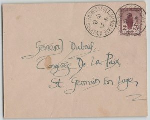 France 1919 Congres de La Paix St. Germaine en Laye Cover to General Dubail