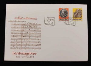 D)1990, NORWAY, FIRST DAY COVER, ISSUE, CL ANNIVERSARY OF THE BIRTH OF THE ORCHE