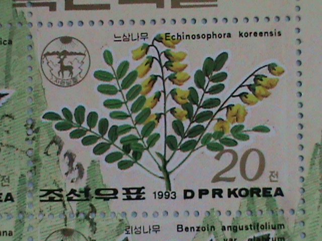 KOREA STAMP: 1993-KOREAN ENDEMIC PLANTS CTO-NH-MINI SHEET