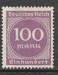 Germany 229: 100m Numeral, unused, NG, F-VF