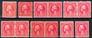 MOstamps - US Mint OG NH 2 cent Red Washington (12 stamps) - Lot # DS-3827