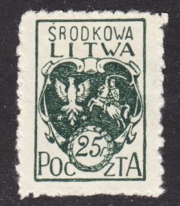 Central Lithuania Scott 2 F+ mint OG HHR.