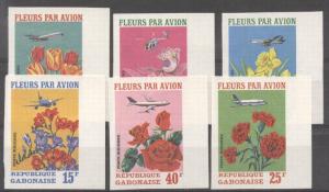 Gabon 1971 Wright, Flowers by plane, imperf., MNH   S.172