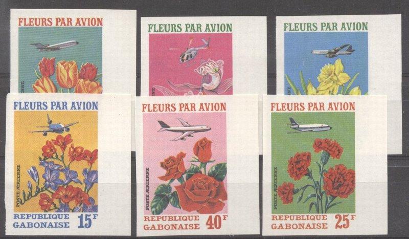 Gabon 1971 Wright, Flowers by plane, imperf., MNH   S.172