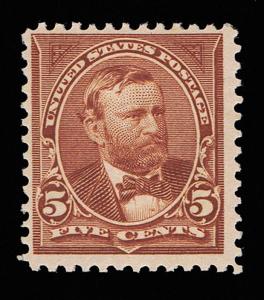 AFFORDABLE GENUINE SCOTT #270 FINE MINT OG NH 1895 CHOCOLATE DL WMK - SCV $105