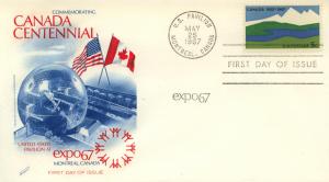 1967 Canada Centennial (Scott 1324) Fleetwood FDC