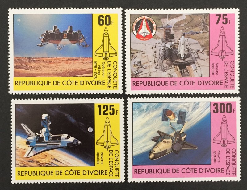 Ivory Coast 1981 #585-8, Space Conquest, MNH.