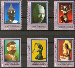 {Y050} Yemen 1970 Famous Art of Siam set of 6 MNH**Mi.:1052/7 7,00Eur