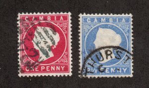 Gambia  - SG# 23 & 26 Used       /      Lot 0724195