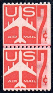 US #C61 SCV $27.50 VF OG NH, Line Pair, fresh color!