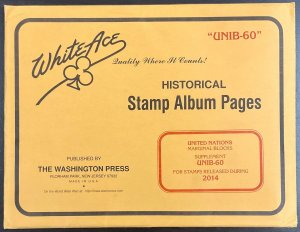 White Ace Historical Stamp Pages UN Marginal Blocks Supplement UNIB-60 2014 NEW