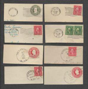 24 Stamps & Cancels of W. VA. Cities & Towns Cut From Paper