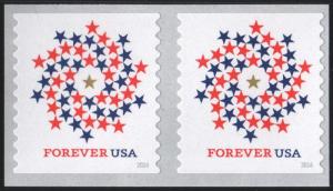 SC#5130 (47¢)  Patriotic Spiral Coil Pair (2016) SA