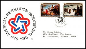 Rwanda 722-723 US Bicentennial Typed FDC