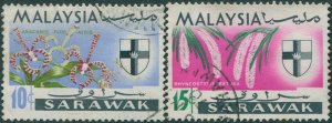 Malaysia Sarawak 1971 SG216-217 Flowers FU