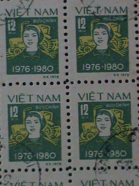 ​VIETMAN-1981-SC#M31 - MILITAWOMAN-LARGE BLOCK OF 25-VF FANCY CANCEL-LAST ONE