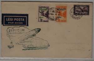 Hungary/Germany Zeppelin cover 29.3.31