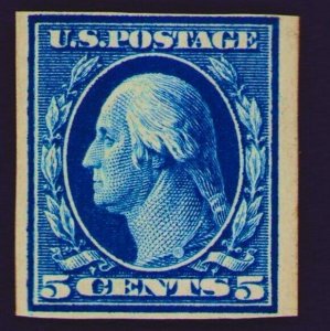347 5¢ Imperf 1909 Mint Never Hinged